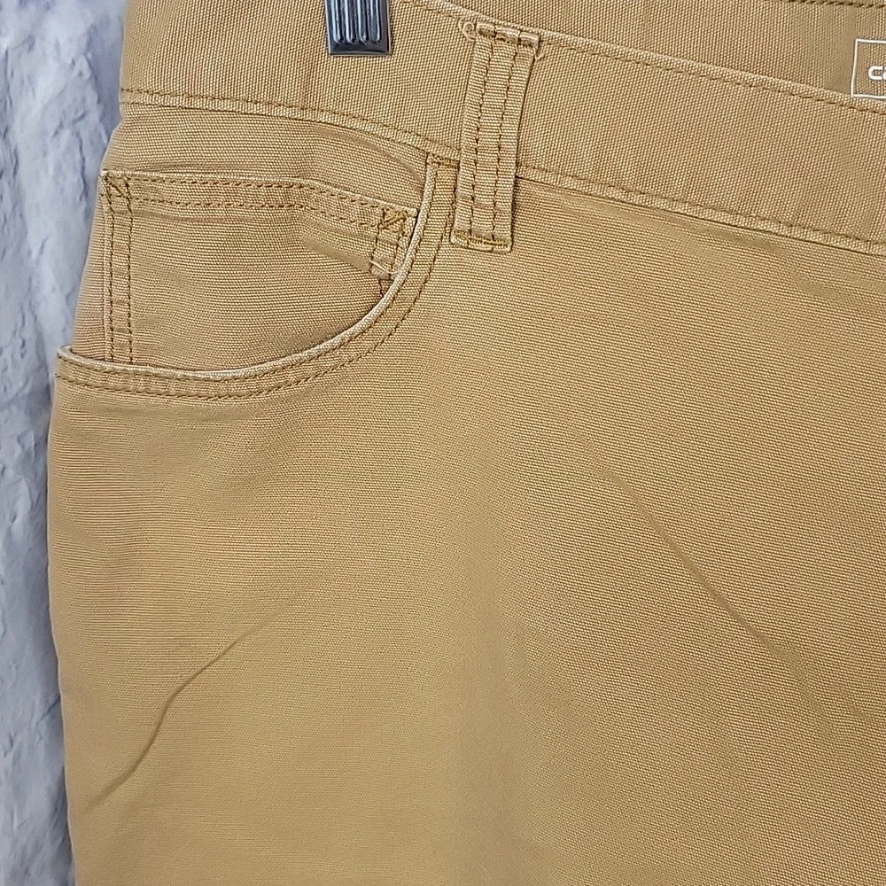 Carhartt Men's Khaki Canvas Flex Relaxed Fit Jeans‎ 38/30